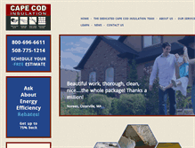 Tablet Screenshot of capecodinsulation.com